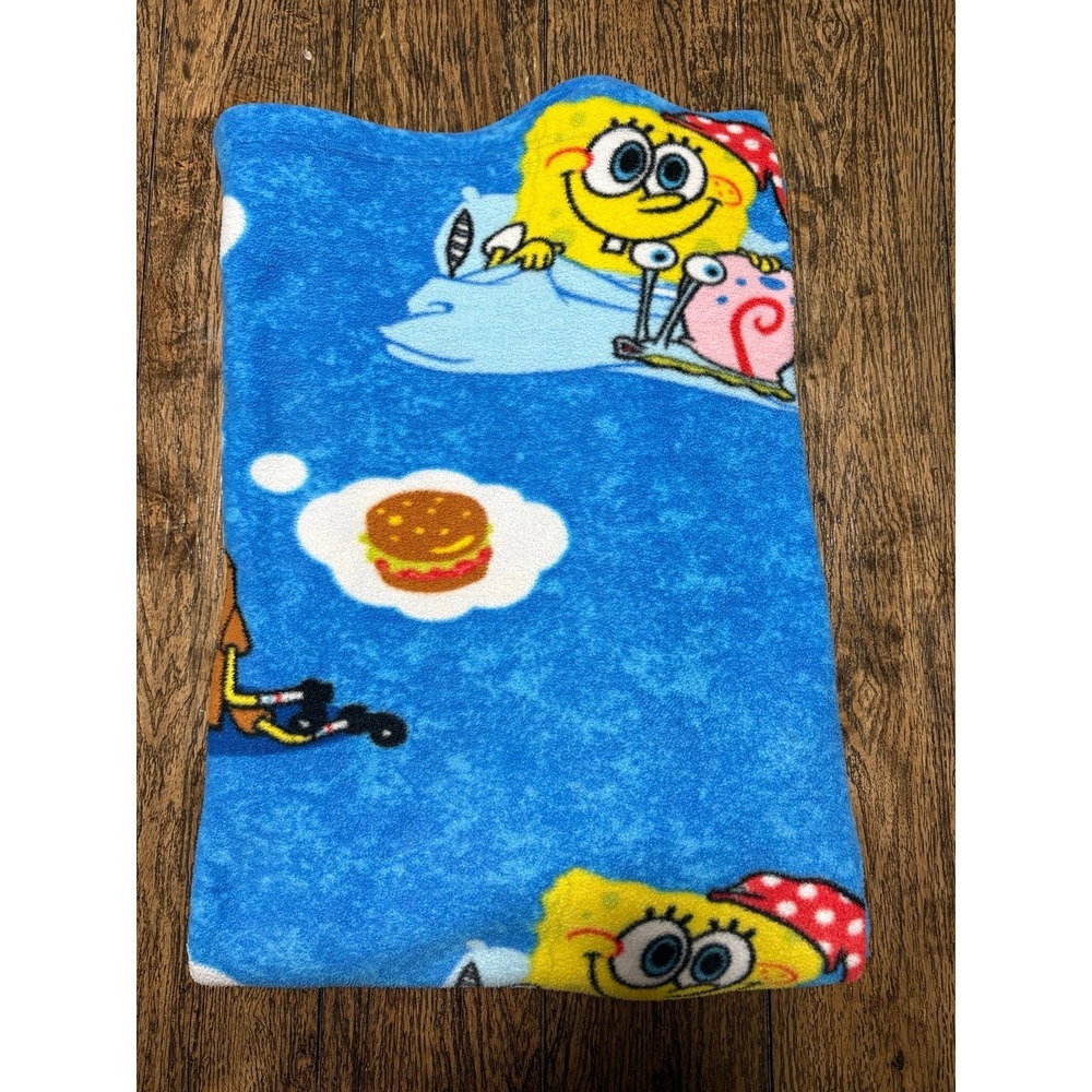 Vintage Y2K Spongebob blanket twin size Early 2000's Used Very Great Shape